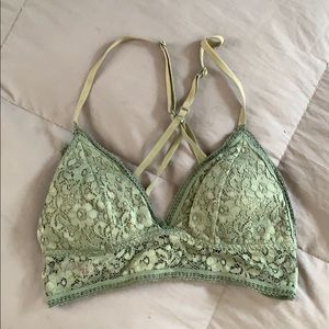 Green, Lace, Bralette